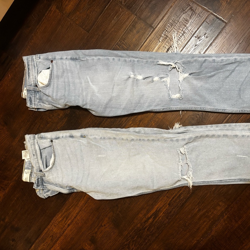 Distressed Light Blue Abercrombie Jeans